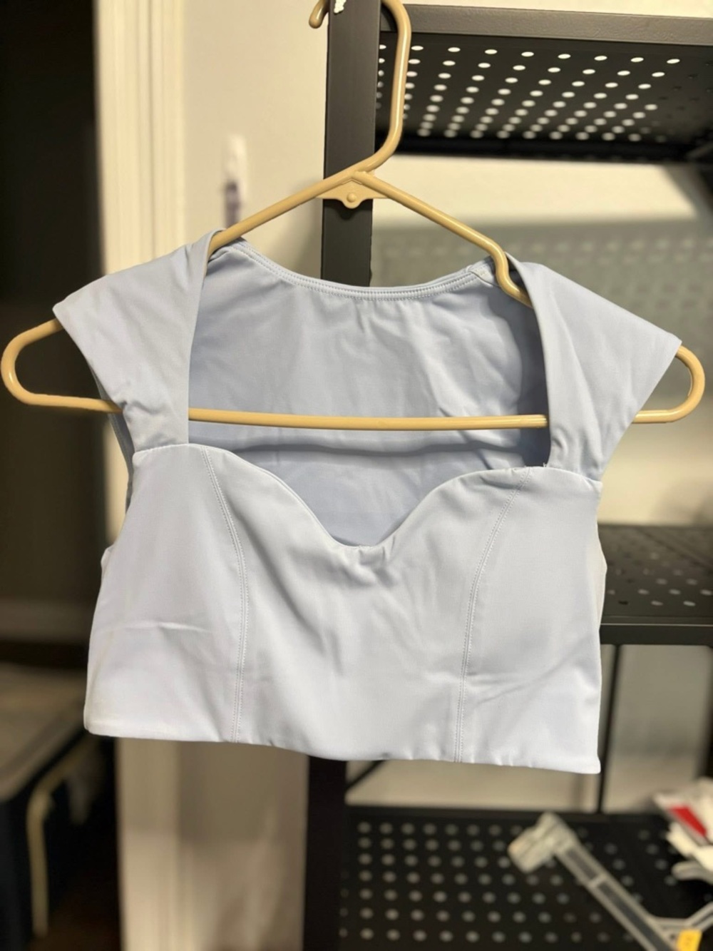 Light Blue Women's Athletic Top and Skort Set